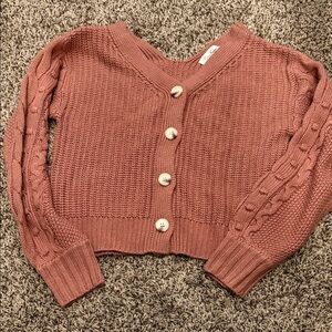 Jessica Simpson Knit Cardigan - Warm Pink